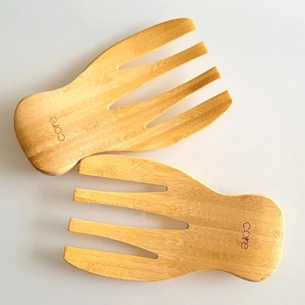 Wood Salad Hands Tossers